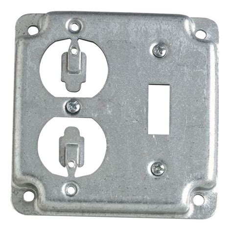 steel electrical box covers|4x4 single outlet cover plate.